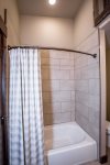 Full size tub/shower in master en suite
